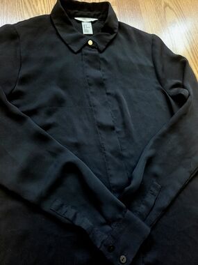 H&M Black Button Shirt